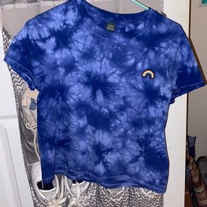 Target Blue tie-dye rainbow LGBT+ cropped tee. size XS but fits S and M.